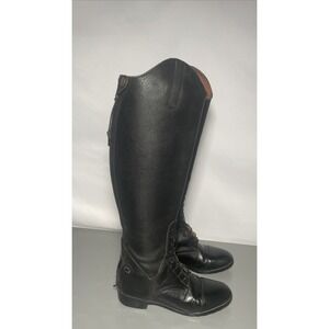 Mountain Horse Black Leather Tall Riding Boots Women's 7 Wide